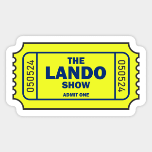 Ticket To The Lando Show F1 Design Sticker